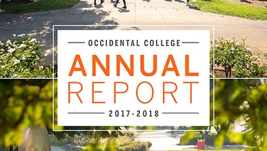 Cover of the 2017-2018 Occidental College Annual Report