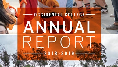 Cover of the 2018-2019 Occidental College Annual Report