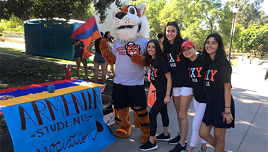 Students in the Armenian student association club