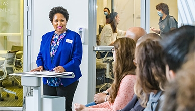 Image of a career education seminar in a classroom