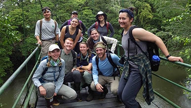 Student researchers in Costa Rica