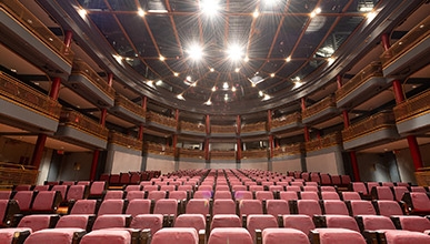 An interior shot of the Keck Theater