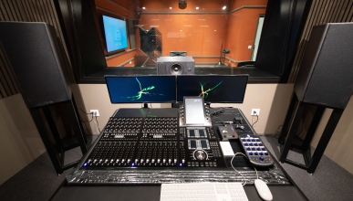 The Choi Family Music Production Center main console