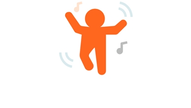 icon showing a person dancing