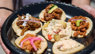 A plate of delicious assorted tacos