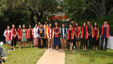 International students at 2019 graduation