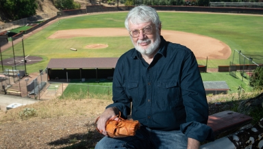 Professor Peter Dreier at Anderson Field