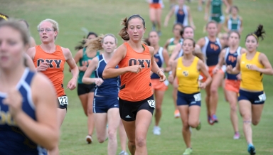 Anna Dalton '12 competing for Oxy in 2011. 
