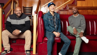 Eddie Gorton ’01, Paul “PK” Kim ’98, and David Murphy ’02 