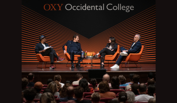 Alumni Bob Johnson, John Branca, Ramona Gonzalez, and Ian Montone discuss the music industry