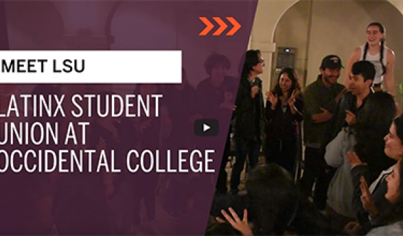 a thumbnail for a video about the Latino Student Union club at Oxy
