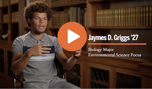 Video still of student 