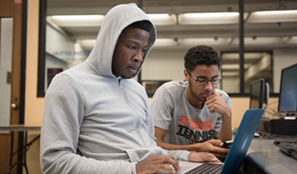 students studying together