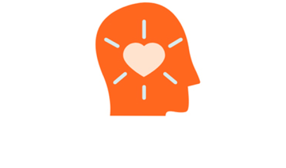 icon showing a head with a heart in the middle of it