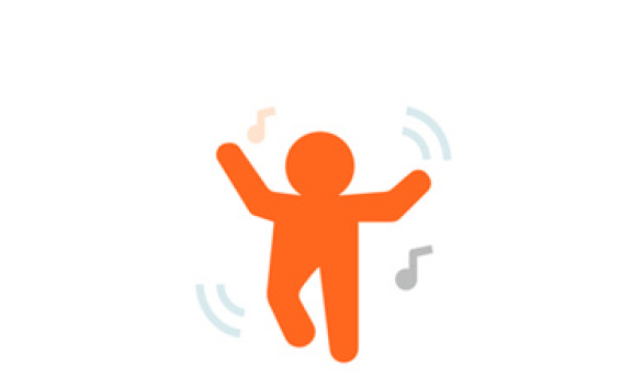 icon showing a person dancing