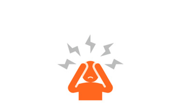 icon showing a stressed out person
