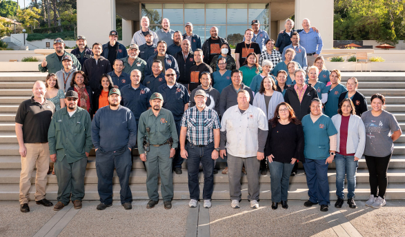 A group photo of the Facilities Managment staff