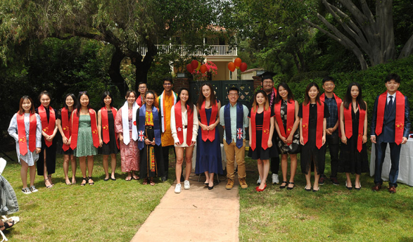 International students at 2019 graduation