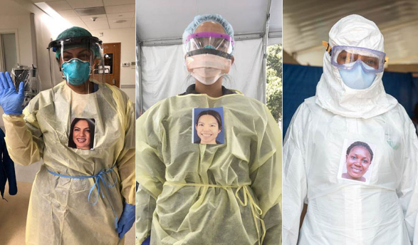 Healthcare workers in PPE gear