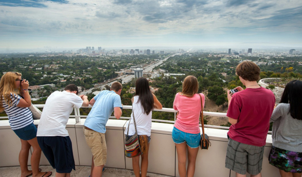 A view from the Getty Center art museum in L.A.