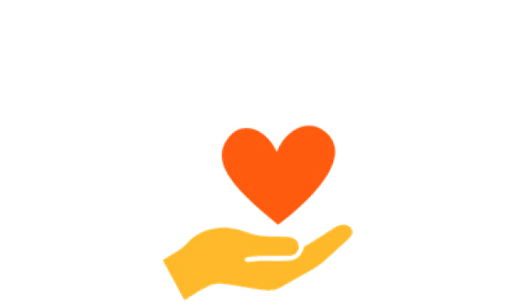 Icon with heart in a hand
