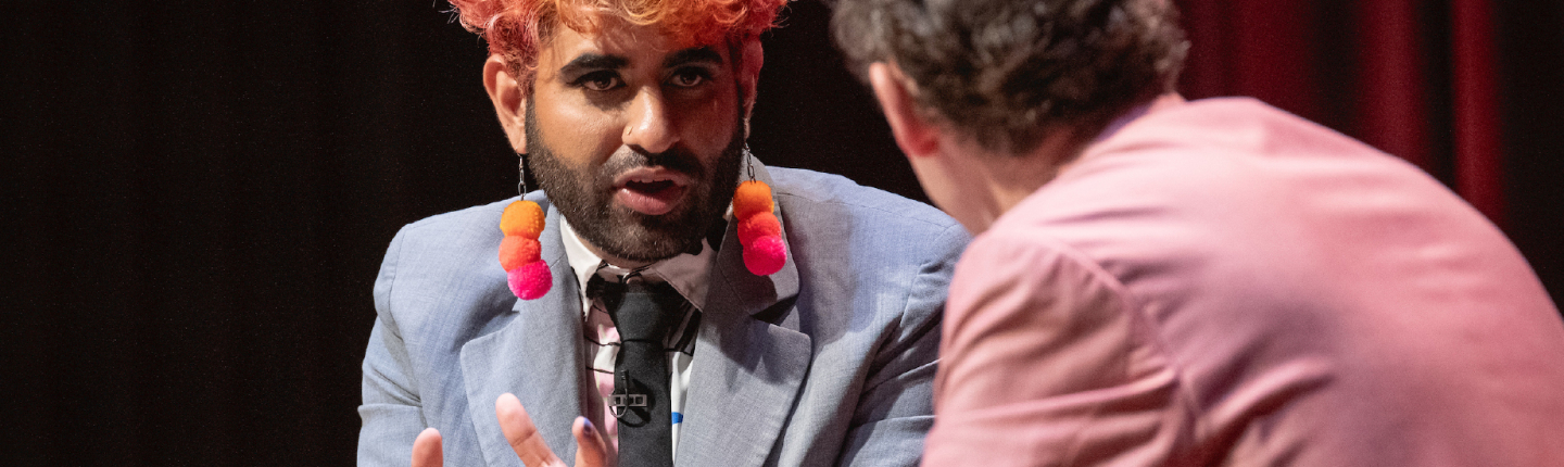 Writer, artist and non-binary activist ALOK at Occidental College on Oct. 3, 2023