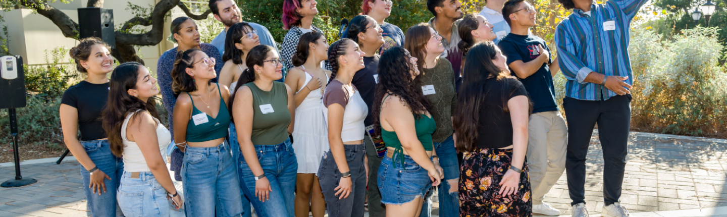 Occidental students at OCLAA's Bienvenidos reception in fall 2022