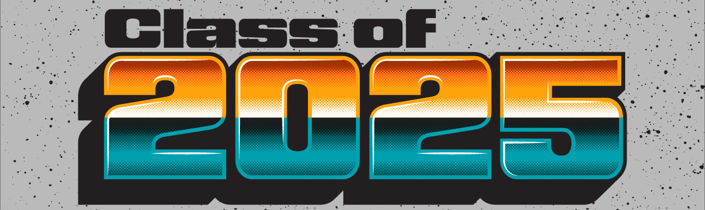 Class of 2025 colorful banner graphic