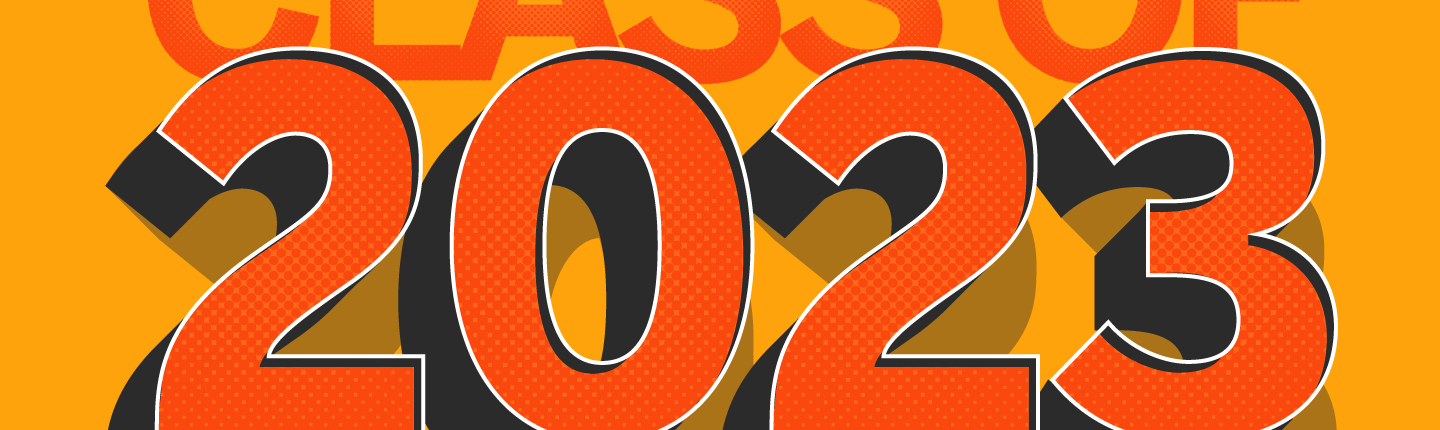 Class of 2023 banner with text