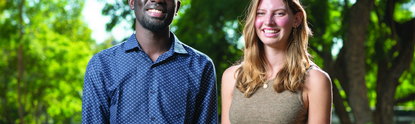 Projects for Peace participants Stephen Amankonah Sekyere ’27 and Eleanor Goddard ’25