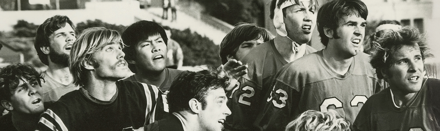 Members of the 1971 Oxy rugby team.