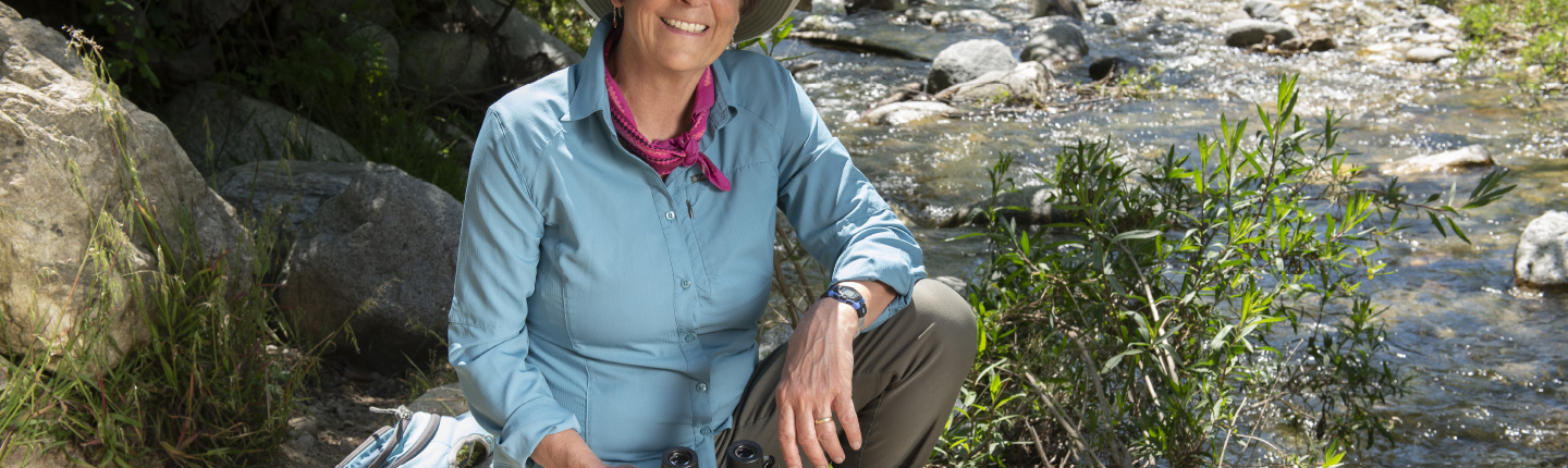 Professor of Biology Beth Braker at Eaton Canyon in Altadena.