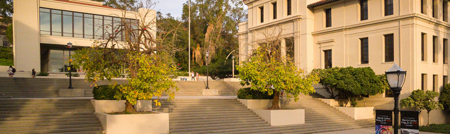 Front stairs to AGC building on campus