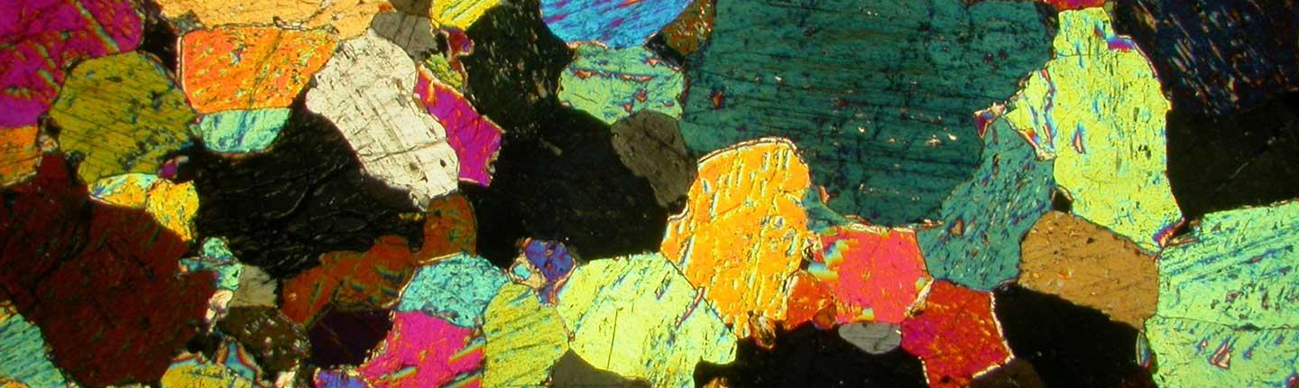 Colorful rocks displayed next to each other
