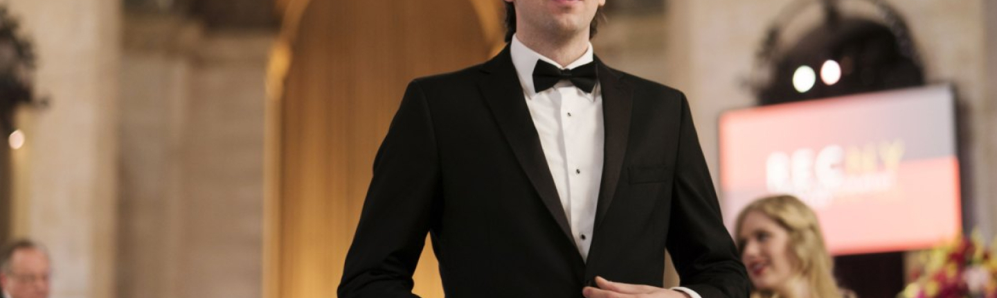 Actor Nicholas Braun '10 as Cousin Greg on HBO's Succession.