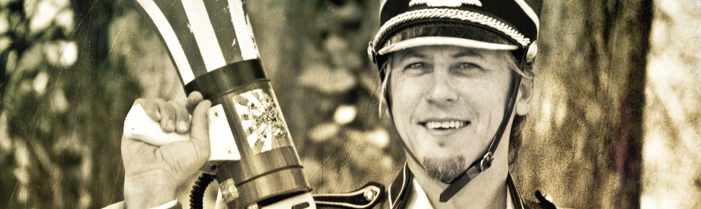 MarchFourth Marching Band leader John Averill '89