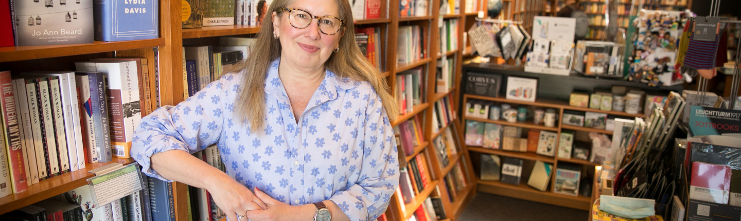 Author Susan Coll '81, photographed at Politics & Prose in Washington, D.C.