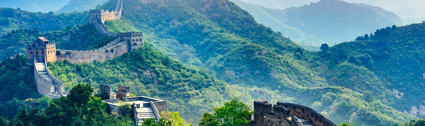 A view of the Great Wall of China, representing the Chinese Studies program at Occidental College (Oxy).