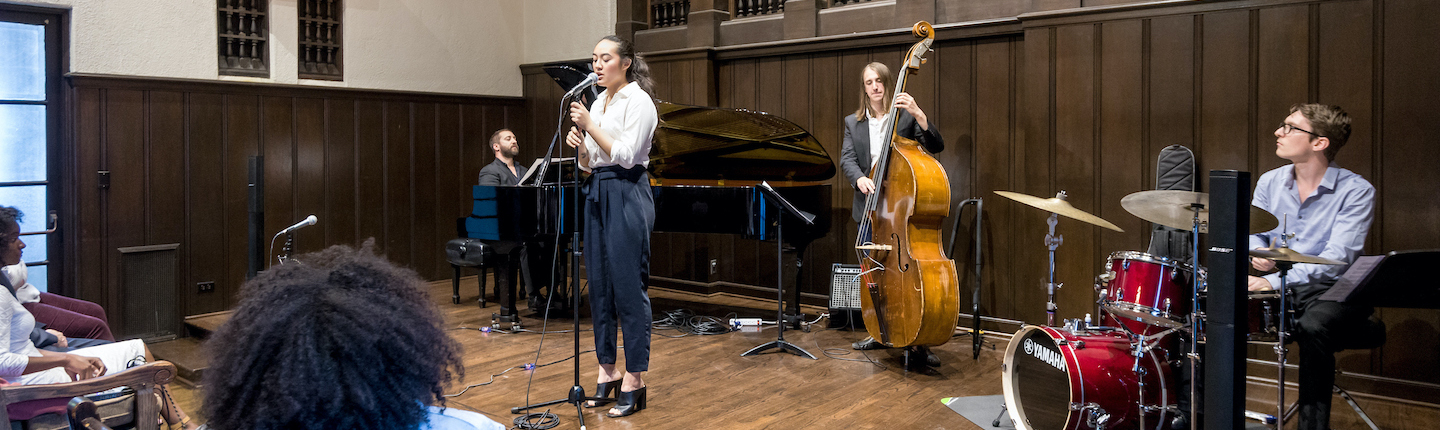 Inez Leon participating in the Esperanza Spalding Master Class