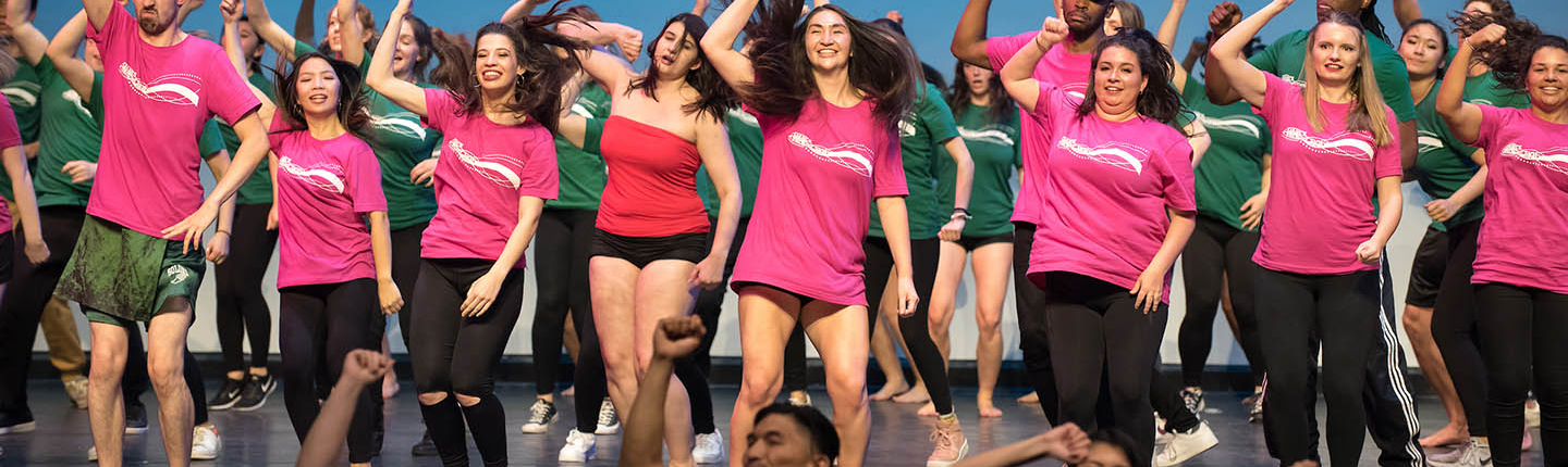 Oxy students performing in Dance Production
