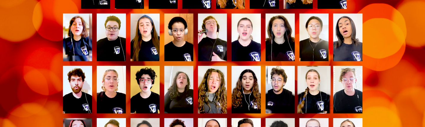 The Glee CLub singing The Chain