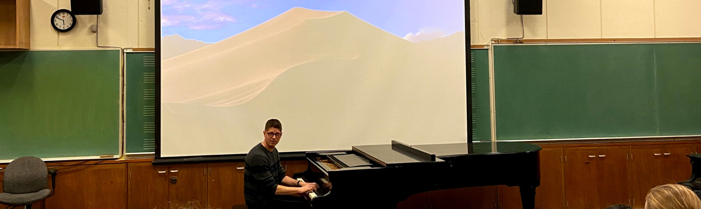 Schoenberg used his piano to show his creative process (Photo Kyler Parris)
