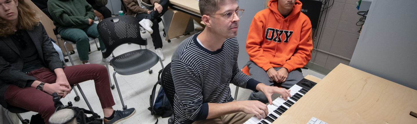Prof. Adam Schoenberg teaches film scoring at Occidental.