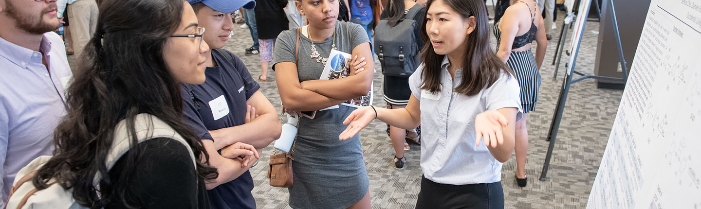 Student presenting at 2019 Summer Research Conference