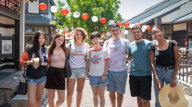 Students in Little Tokyo as part of L.A. Engage