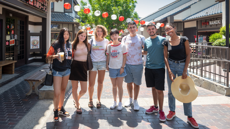 Students in Little Tokyo as part of L.A. Engage