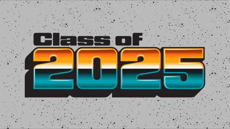 Class of 2025 colorful banner graphic
