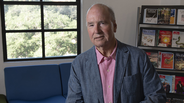 Derek Shearer photographed in March 2026