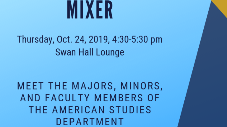 Flyer for American Studies Mixer