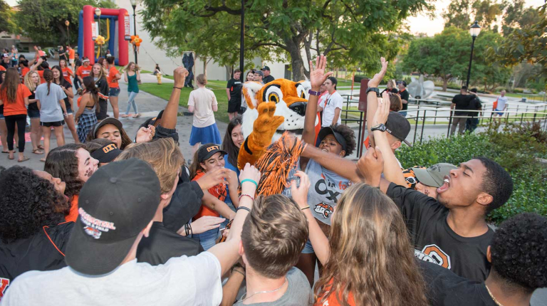 Occidental College students at Homecoming